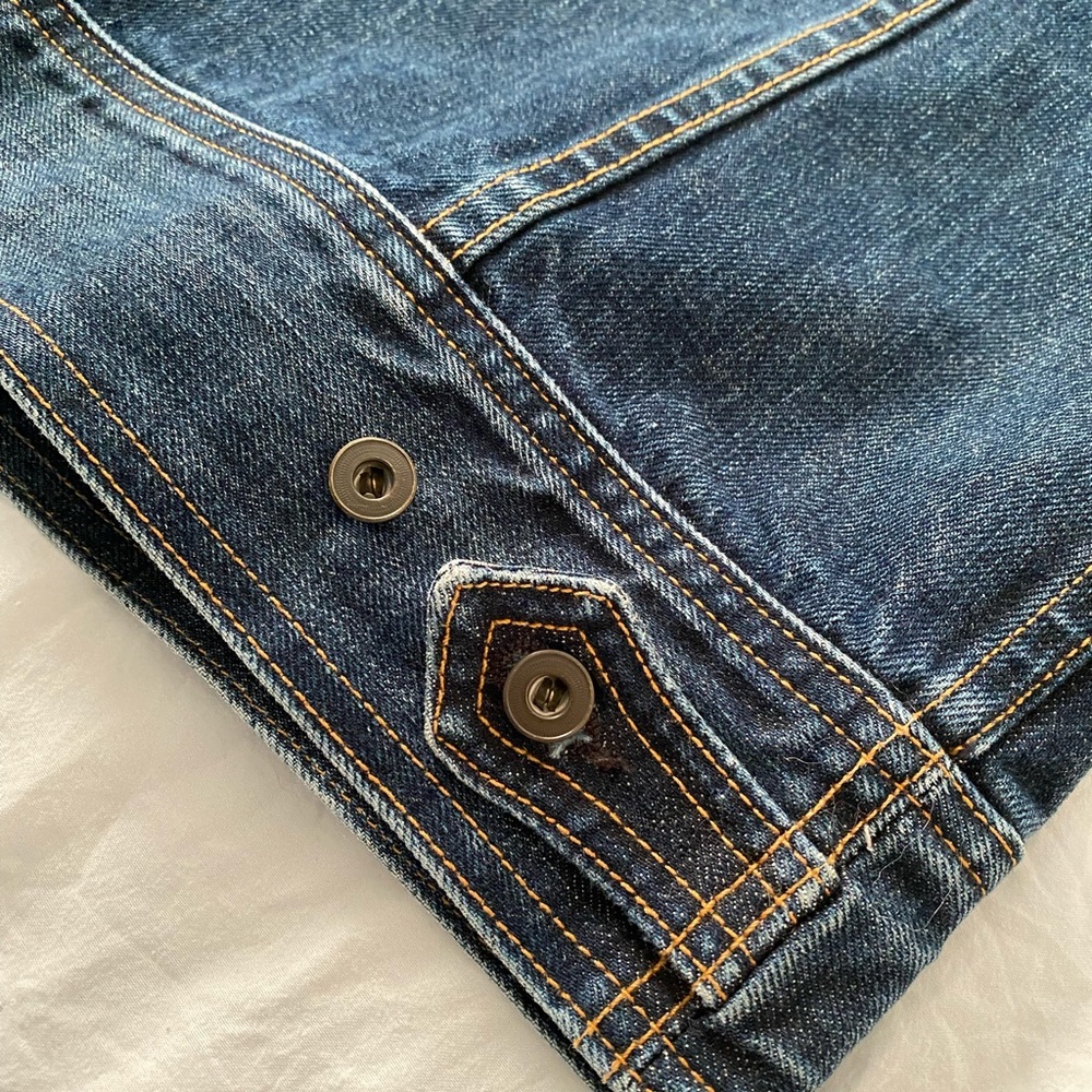 rag & bone Men's Denim Trucker Jacket in Dark Blue - Picture 9 of 12